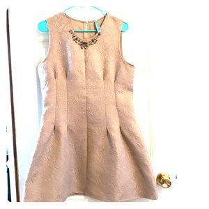 Beige jeweled boutique dress. WORN ONCE!!